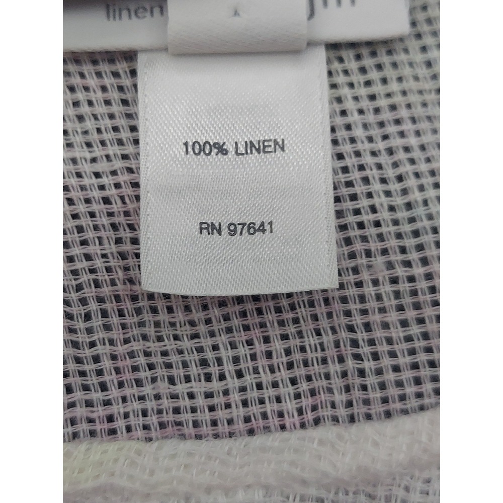 Pure Jill Linen Top Womens M/L Pastel Tie Dye Short Sleeve Light Airy Beach - Picture 4 of 11